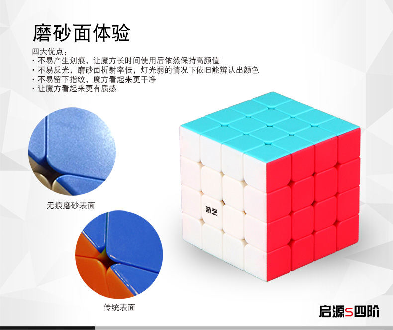 Qiyi rubik's cube with four levels of real color thumbnail