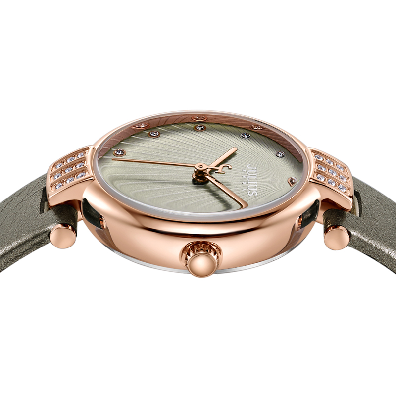Yiwu Quality Korean version female leather strap waterproof fashionable white-collar quartz Watch JA-1072 detail image 3