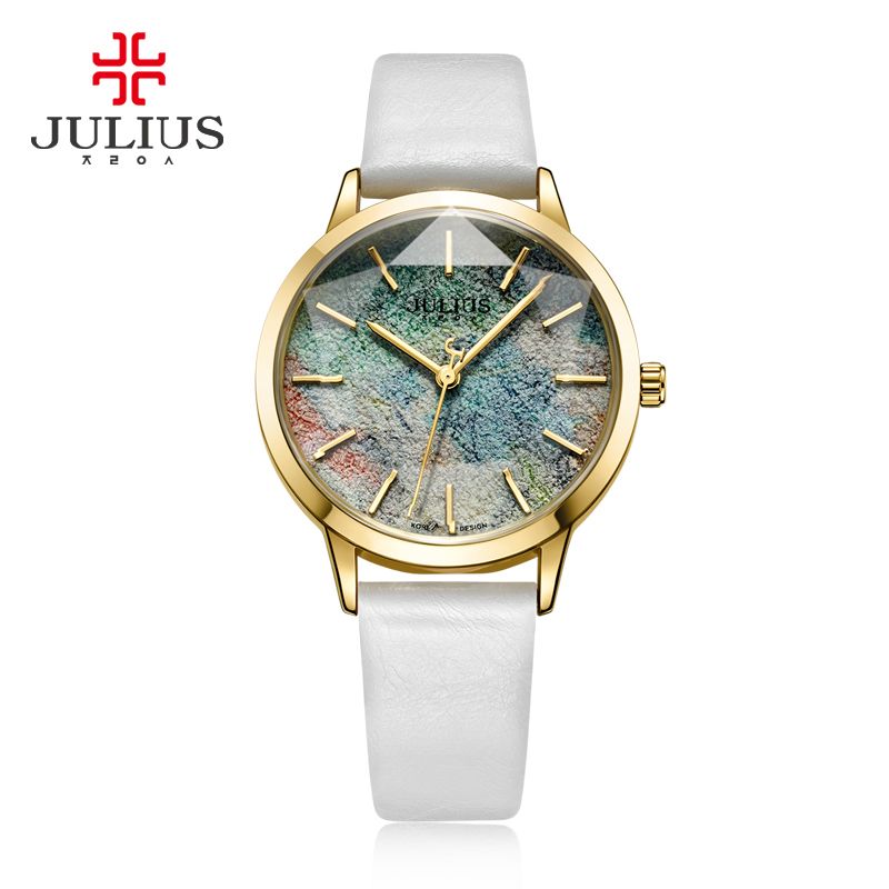 Yiwu Quality Korean-style waterproof and fashionable white-collar quartz watch JA-977 details Picture