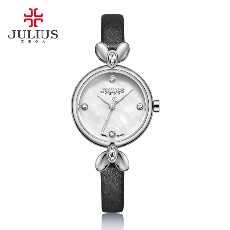 Yiwu Quality Korean version female leather strap waterproof fashionable white-collar quartz Watch JA-975 details Picture