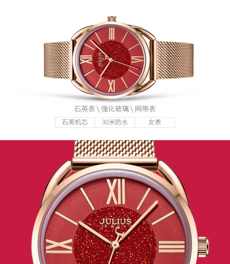 Yiwu Quality Korean version mesh strap waterproof fashionable White-collar Quartz Watch JA-1184 detail image 2