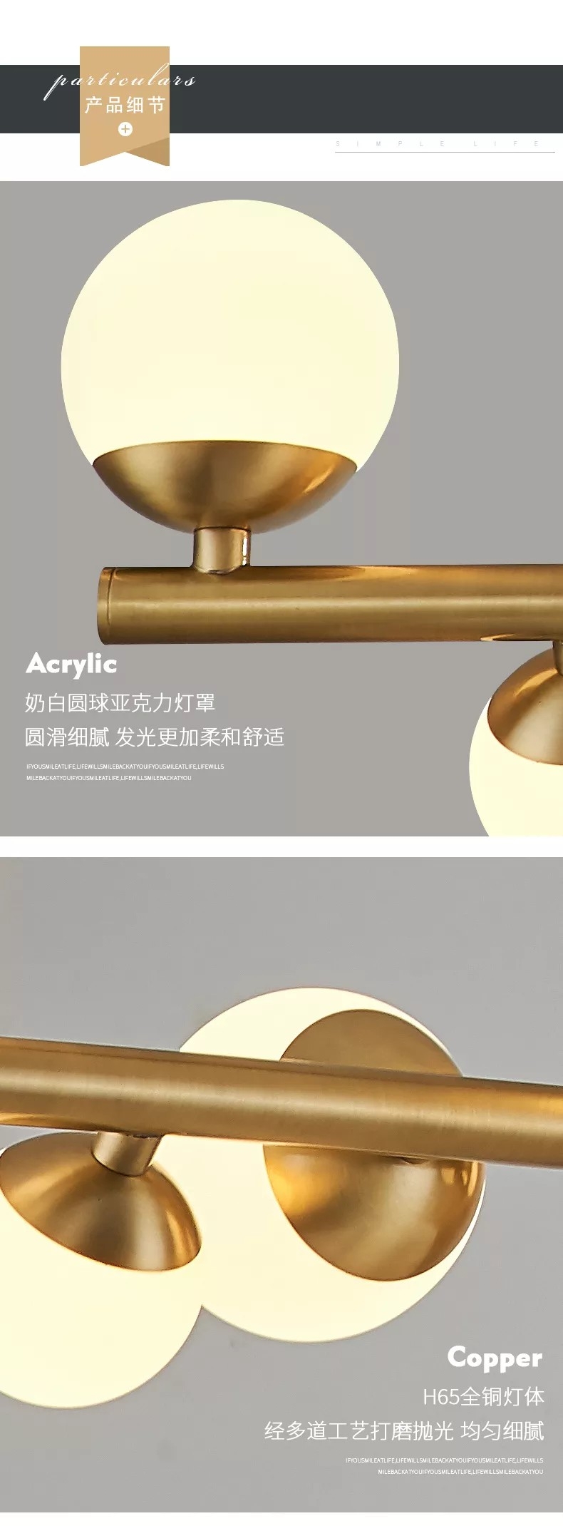 Modern and simple wall lamps detail image 11
