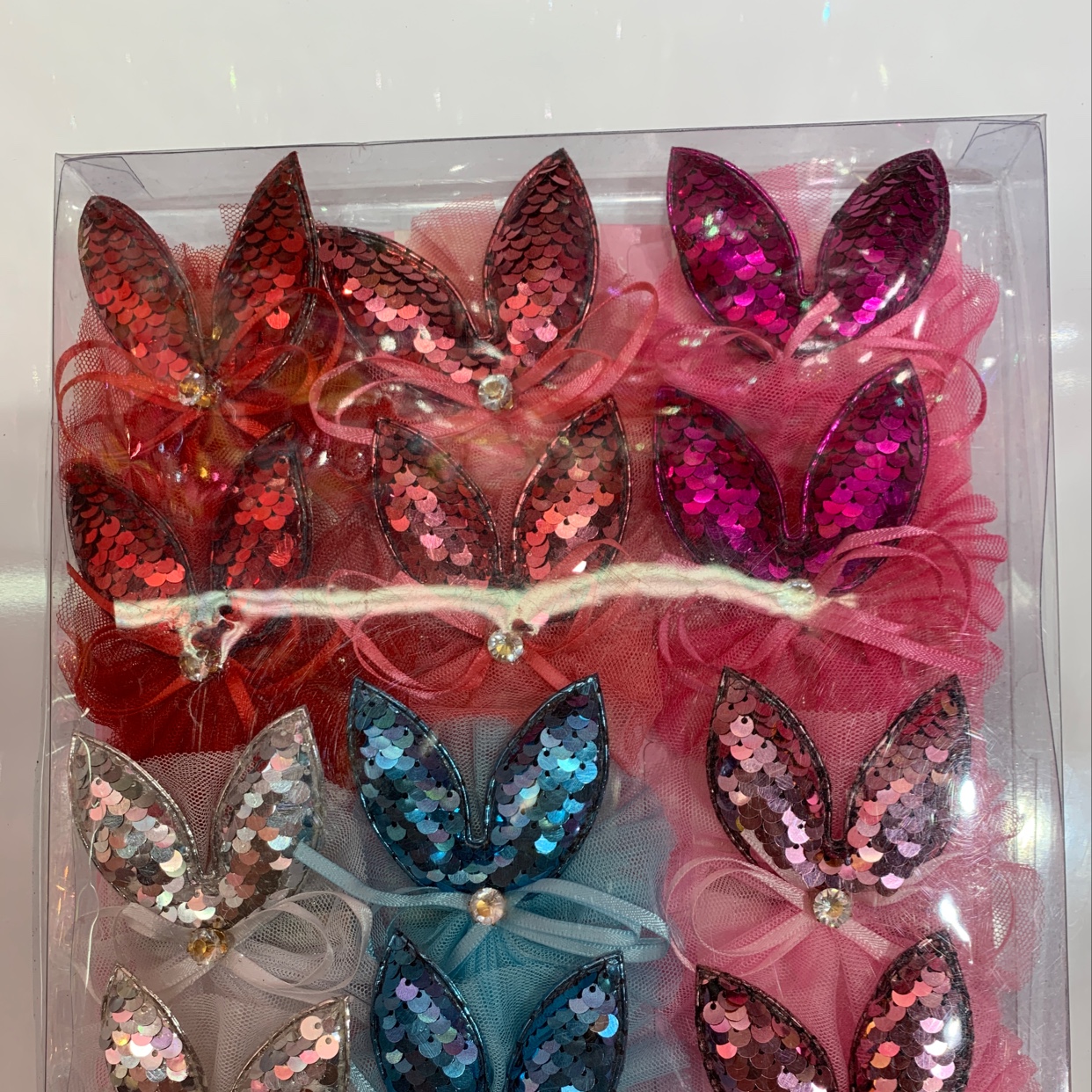 新款饰品儿童蝴蝶发夹、爱萌蕾丝小边夹刘海夹皮卡女孩头饰产品图