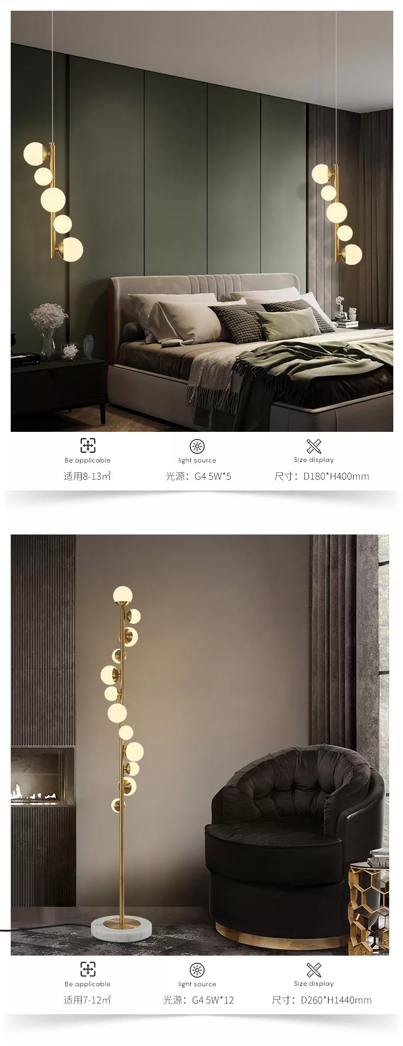 Modern and simple wall lamps detail image 5