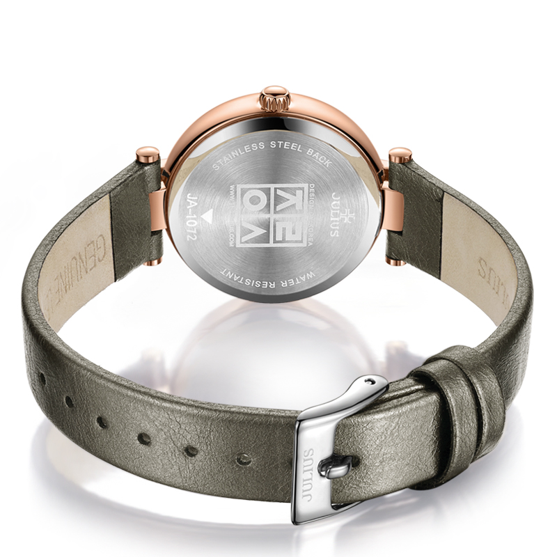 Yiwu Quality Korean version female leather strap waterproof fashionable white-collar quartz Watch JA-1072 detail image 1