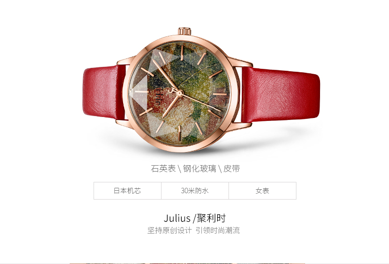 Yiwu Quality Korean-style waterproof and fashionable white-collar quartz watch JA-977 detail image 1