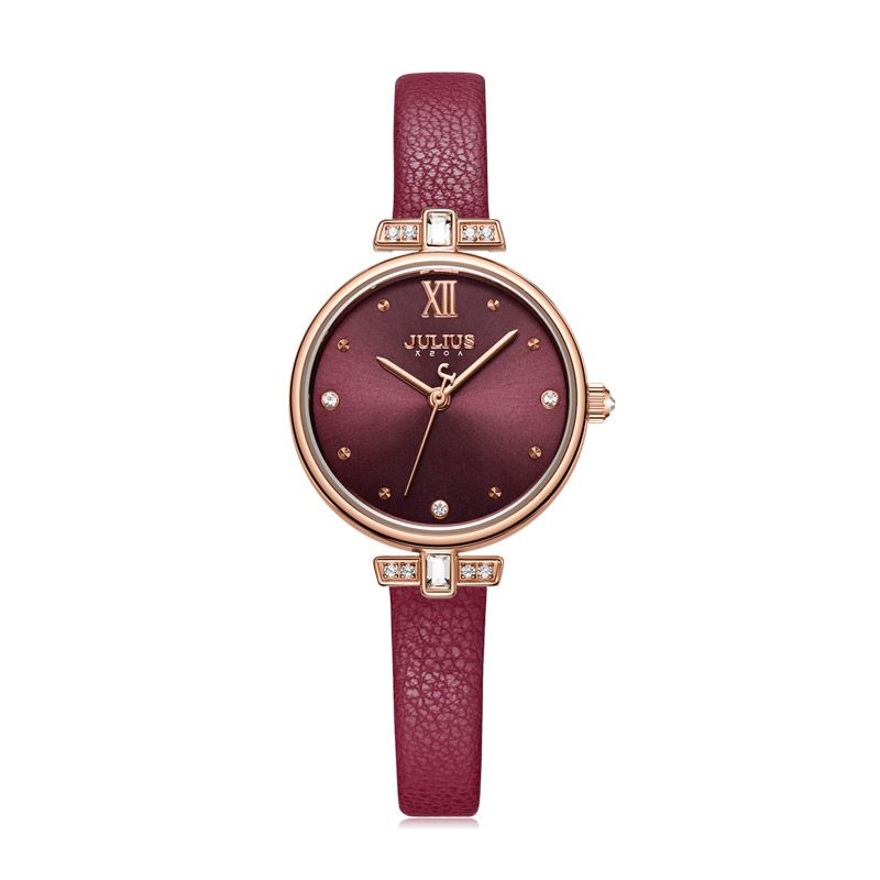 Yiwu Quality Korean version female leather strap waterproof fashionable white-collar quartz Watch JA-1204 details Picture