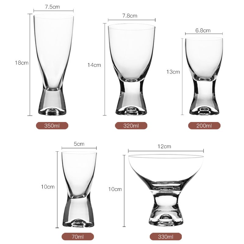 Bohemian Crystalex Czech imported lead-free crystal beer mug Senba Series 320ML Specification image