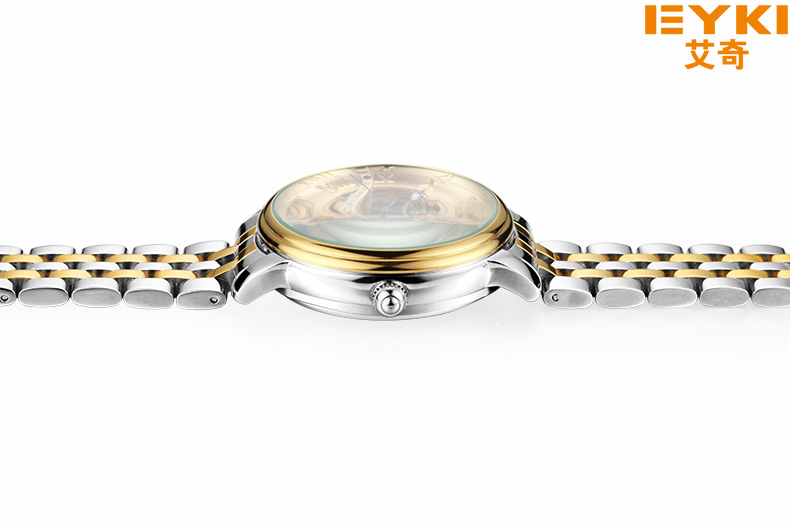 Yiwu Quality Fashion Fully automatic Skeleton Men's steel Band Mechanical Watch EFL8880L detail image 2