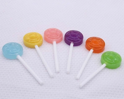 Cartoon Face Pattern Lollipop Ornaments Bread Superman Lollipop Ornaments Lollipop Brooch Accessories Round Resin Lollipop
