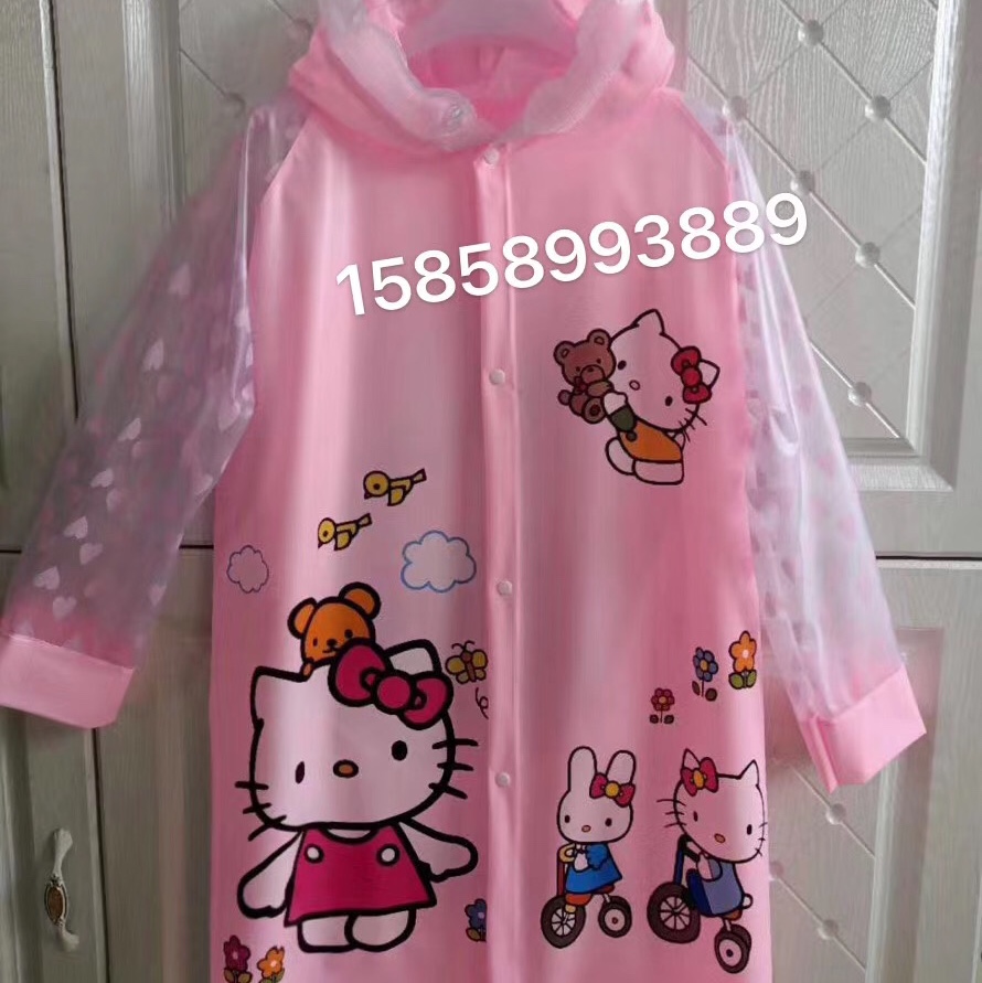 儿童背包雨衣各种各样分体式套装雨衣雨披 摩托车雨衣白底实物图