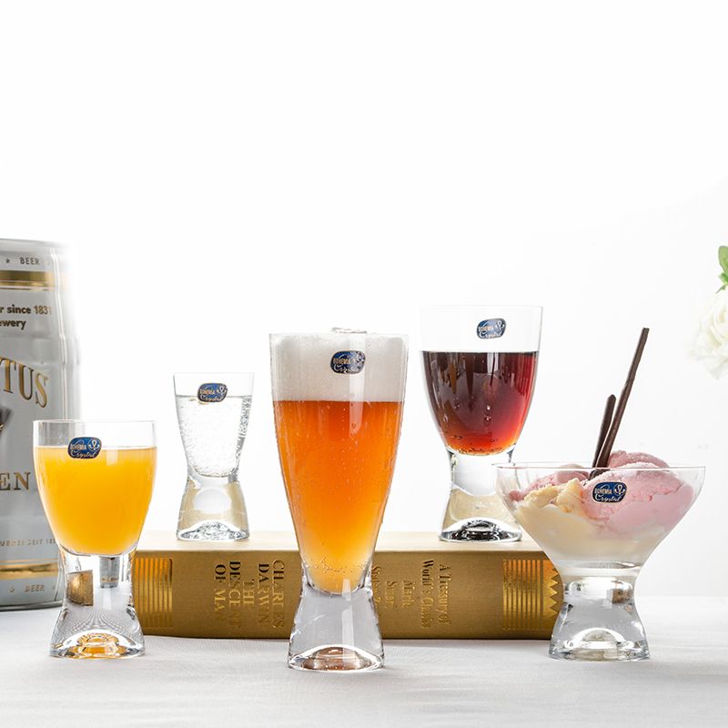 Bohemian Crystalex Czech imported lead-free crystal beer mug Senba Series 320ML details Picture