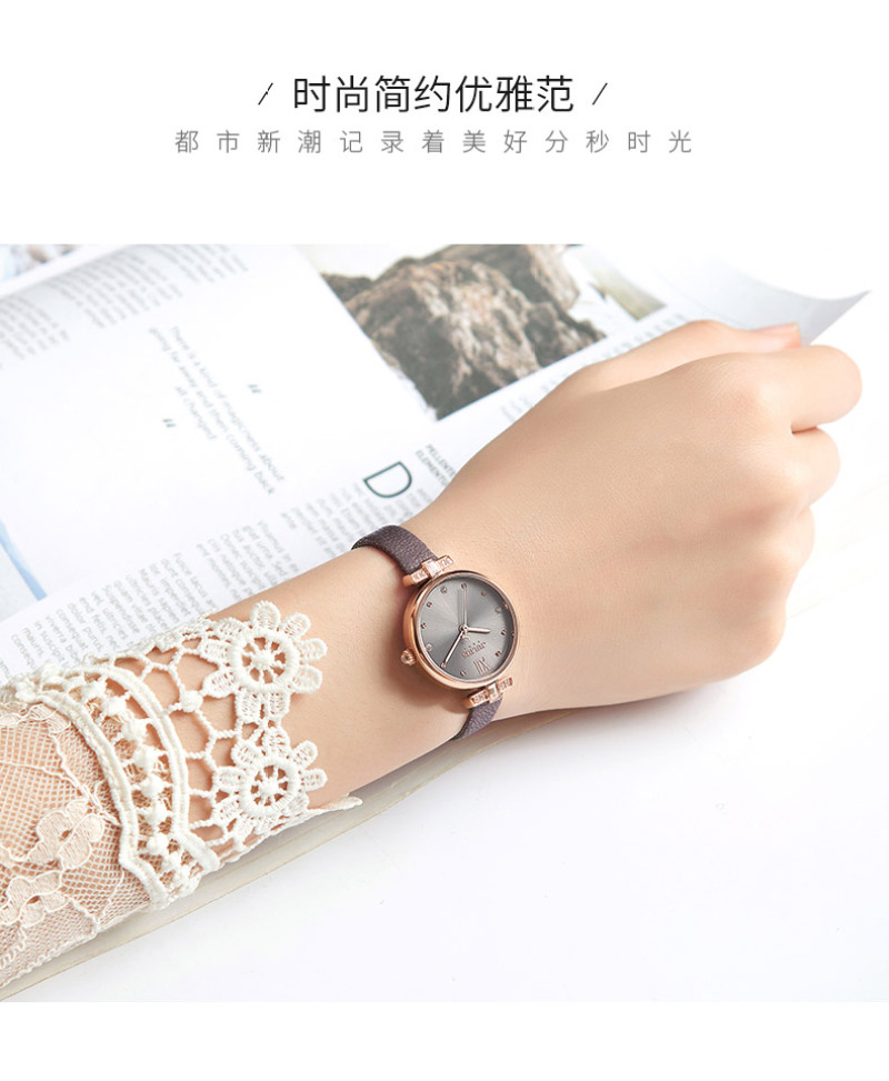 义乌好货 韩版女生皮带防水时尚白领石英表JA-1204详情图3