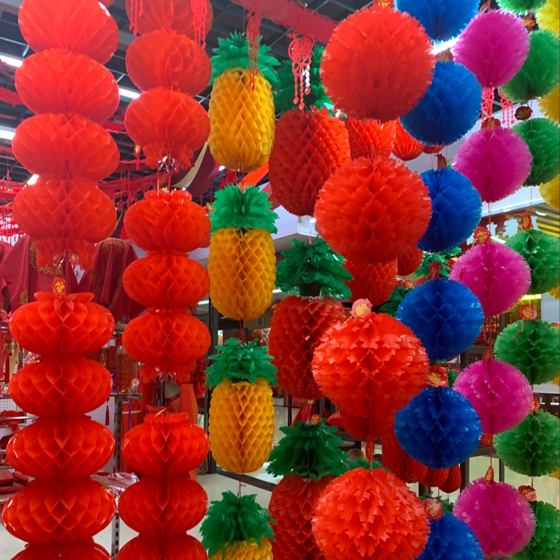 Ping An Lantern, palace lantern, plastic paper lantern, PVC bright red palace lantern, plastic paper long lantern