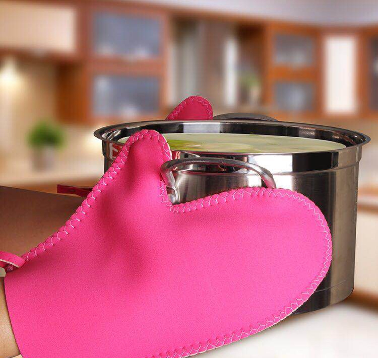 平指隔热手套 .涤纶面料加橡胶 .18cm/25cm细节图