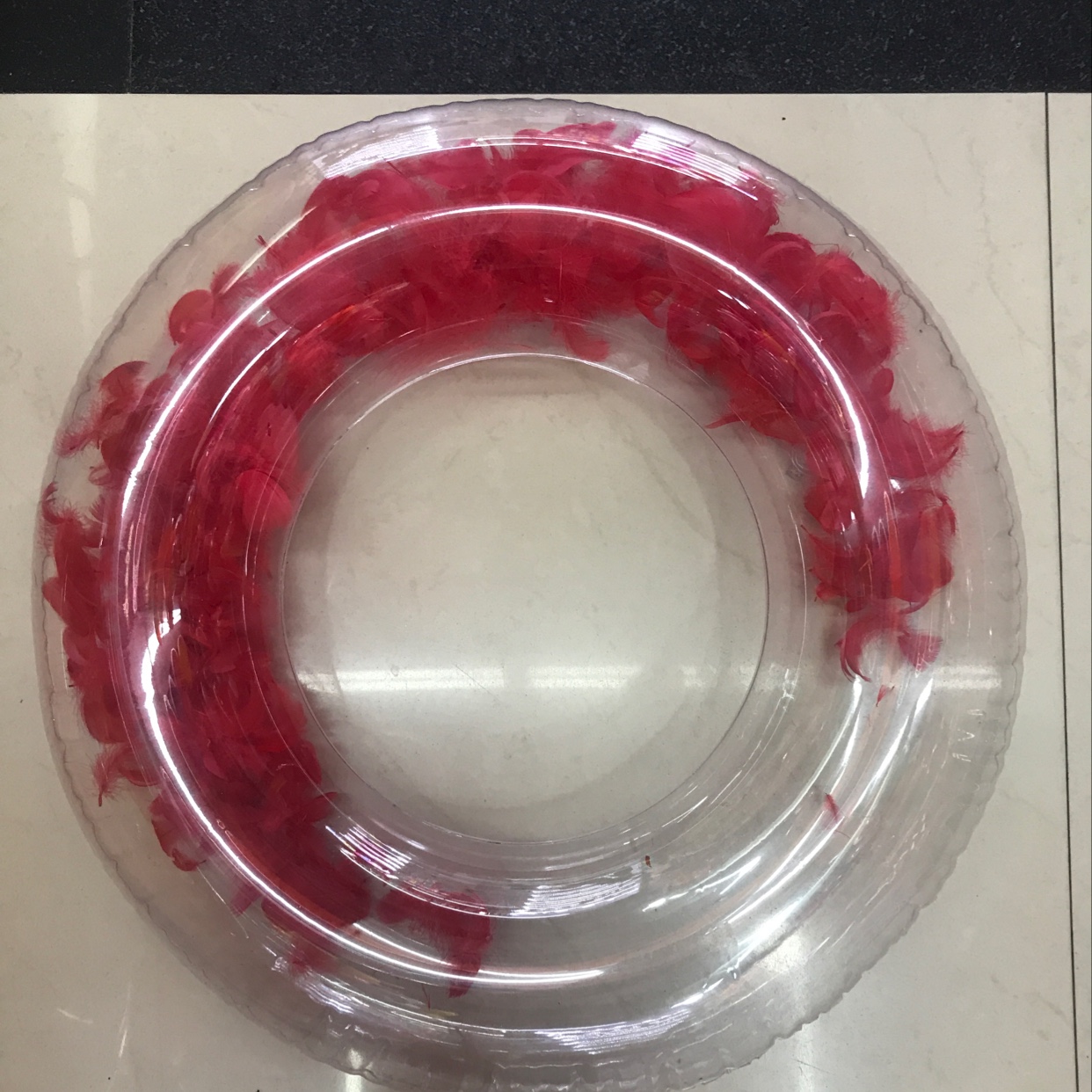 Wholesale of swimming ring toys with feathers details Picture