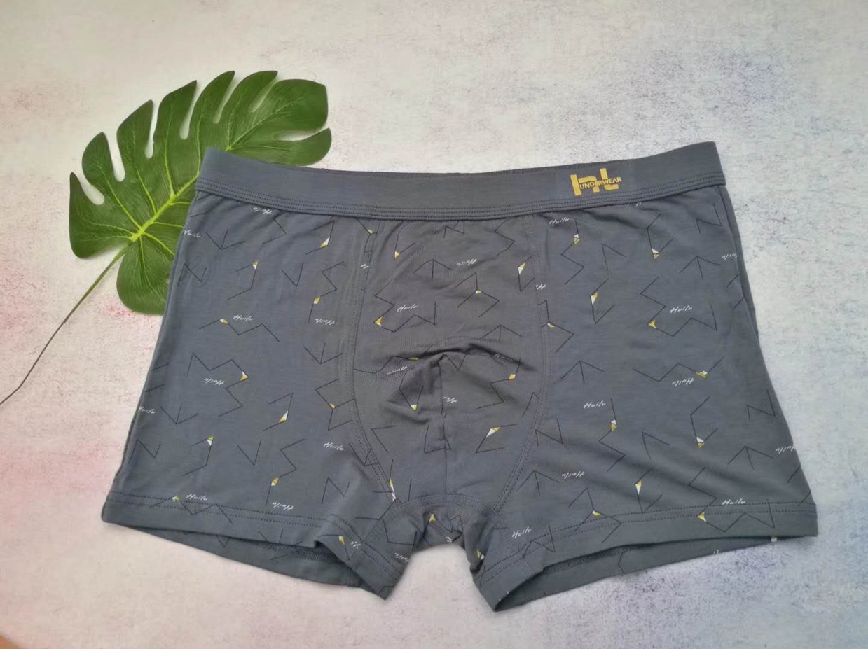 Men's Printed Underwear Youth Trend Personality Pants Breathable Boxers Boys Loose Boxers details Picture