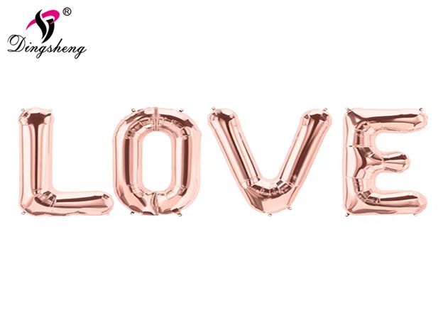 32-inch wedding couple's wedding room decoration aluminum film balloon rose gold 1