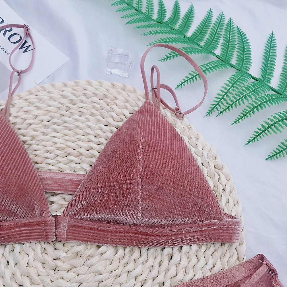 前扣内衣女无磁无钢圈聚拢小胸罩法式美背文胸产品图