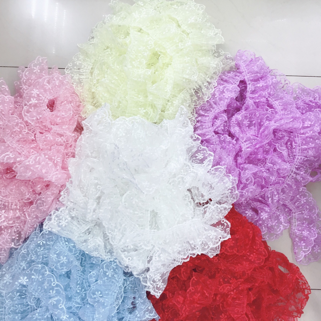 章芳花边打皱花边雨伞花边娃娃装饰裙婚庆用品头饰装饰服装辅料