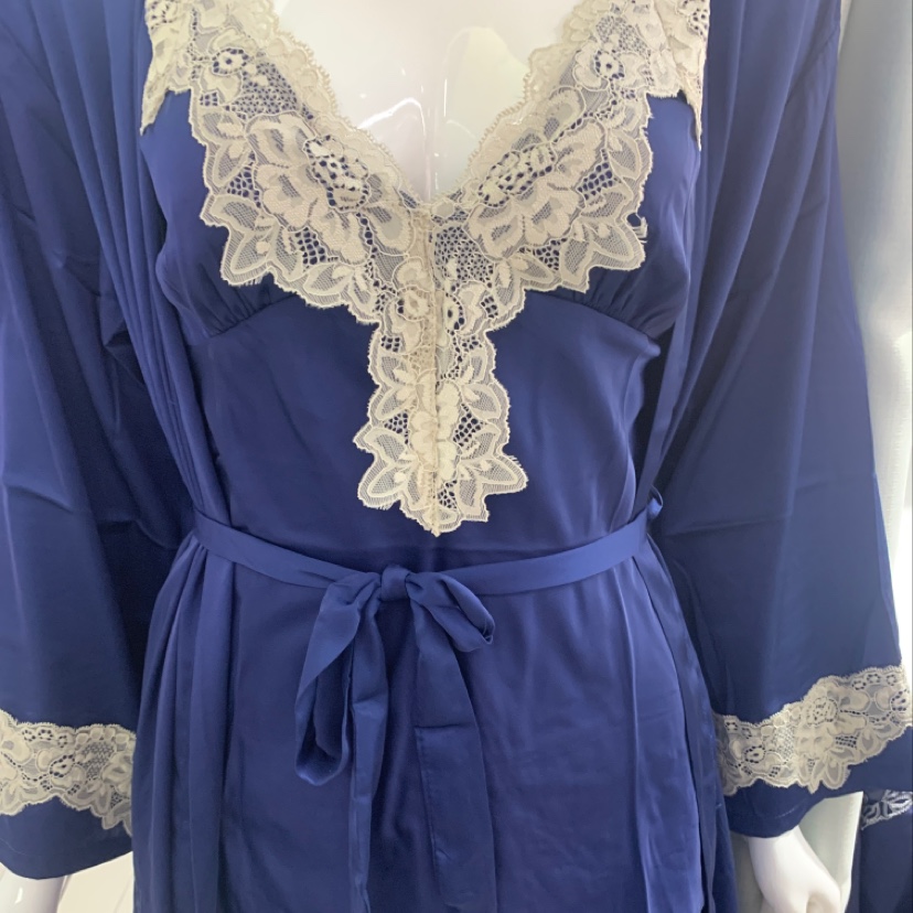 Pajama women's summer ice silk short-sleeved and long pants home wear, summer thin faux silk floral Korean style loose and large-sized home wear