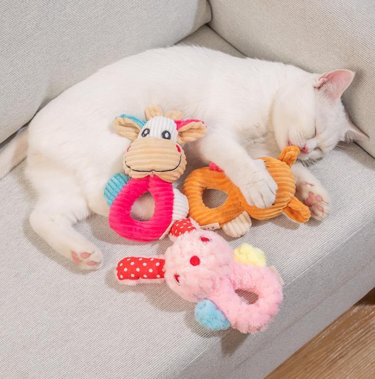 Handshaking plush doll a generation of sound bite resistant dog toy cartoon educational pet plush toy full figure