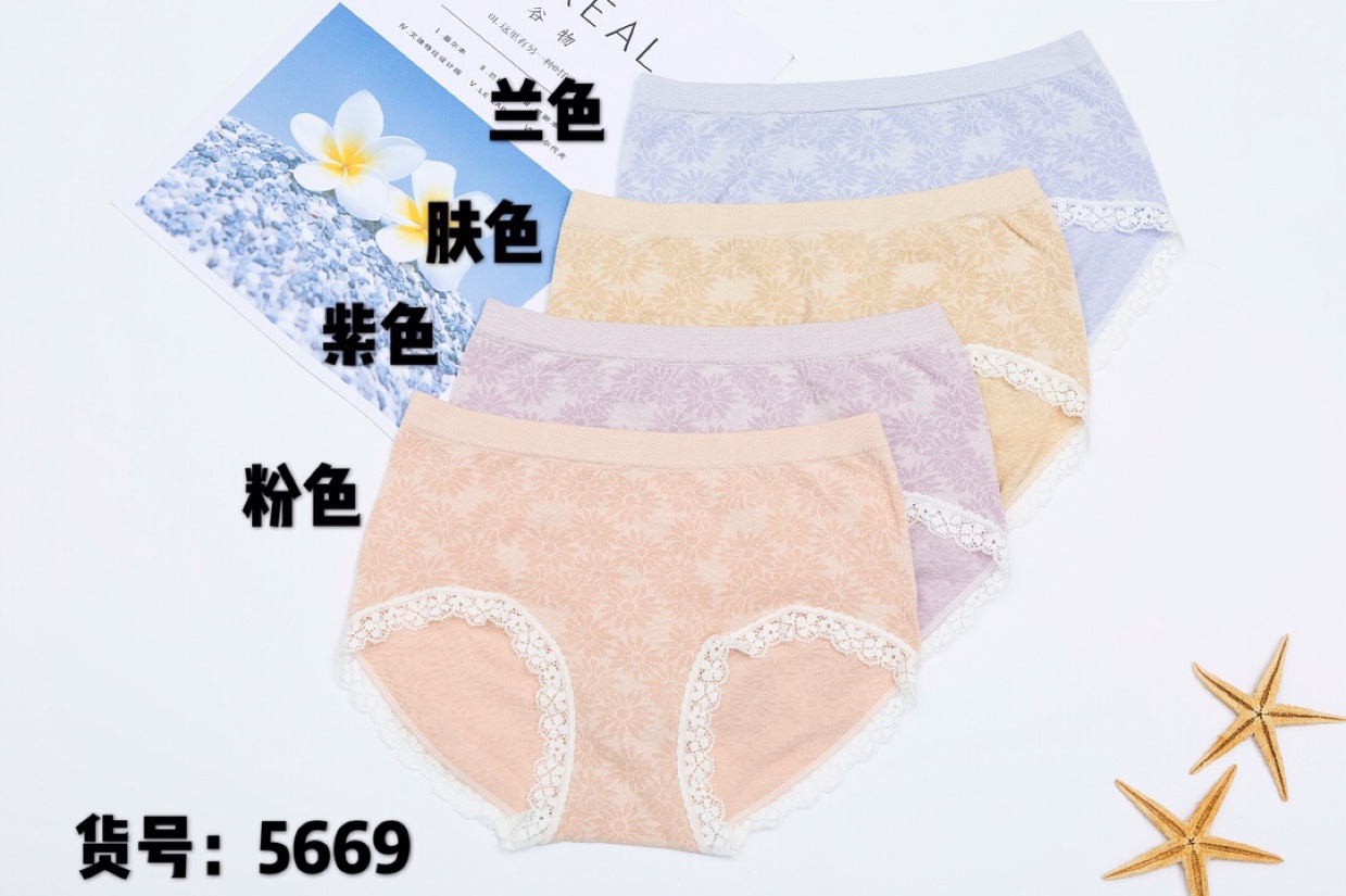 Women's Underwear Mid-Waist Antibacterial Breathable Triangle Sexy Lace Seamless Girly Underwear details Picture