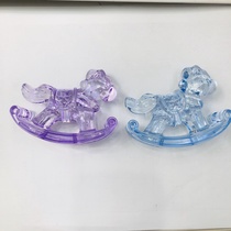 Manufacturers direct acrylic Wooden horse children toys crystal toy handicrafts 86*63