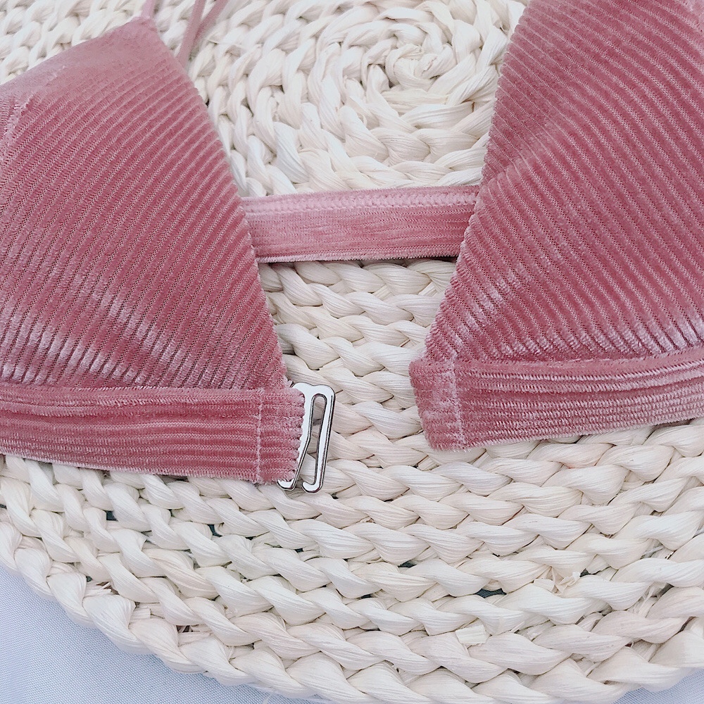 前扣内衣女无磁无钢圈聚拢小胸罩法式美背文胸细节图