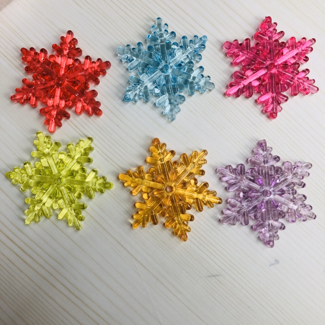 Manufacturers direct acrylic snowflake DIY accessories door curtain accessories curtain accessories 607#65mm