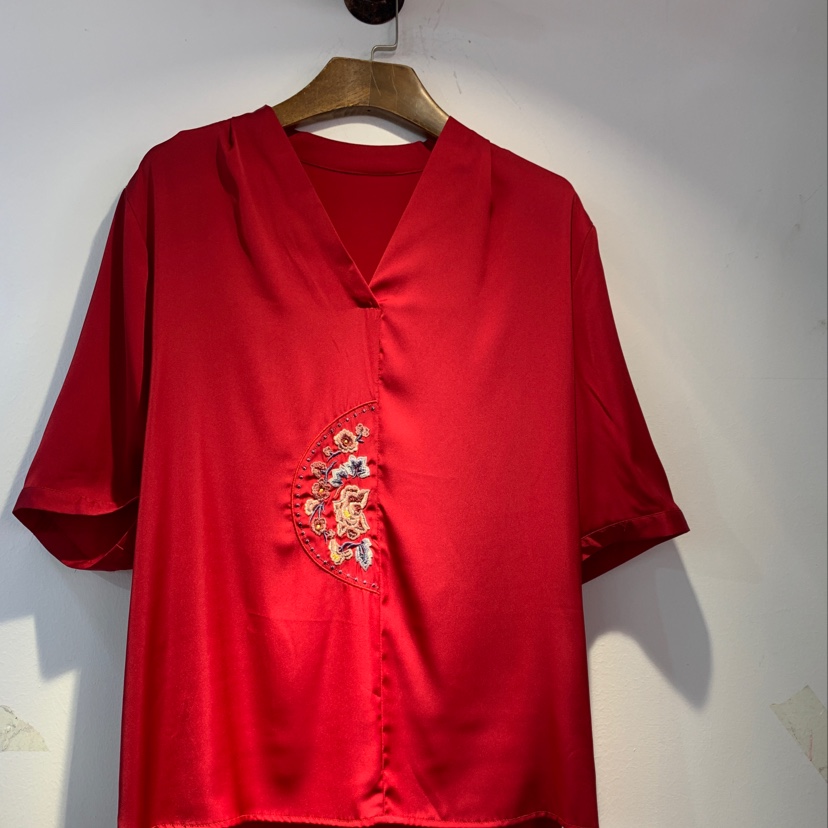 Chinese-Style Silk Blouse