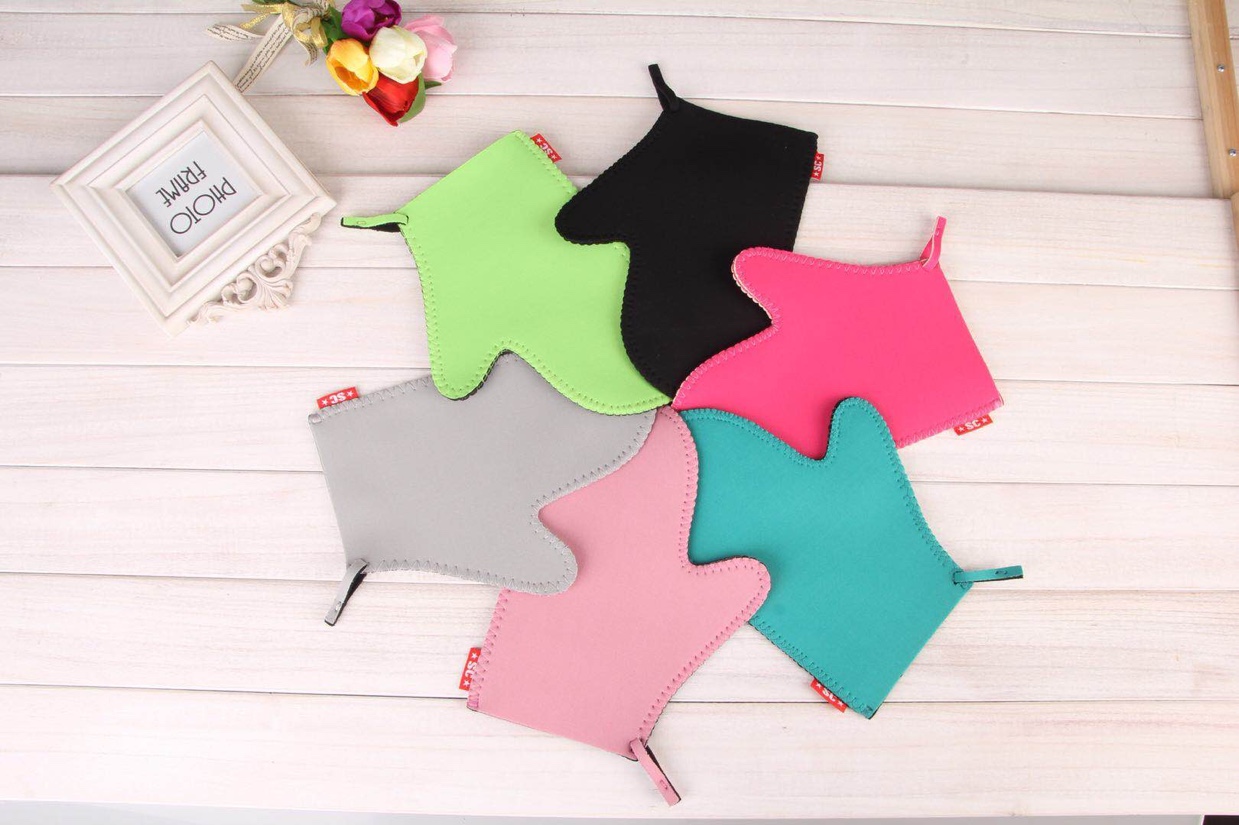 平指隔热手套 .涤纶面料加橡胶 .18cm/25cm白底实物图