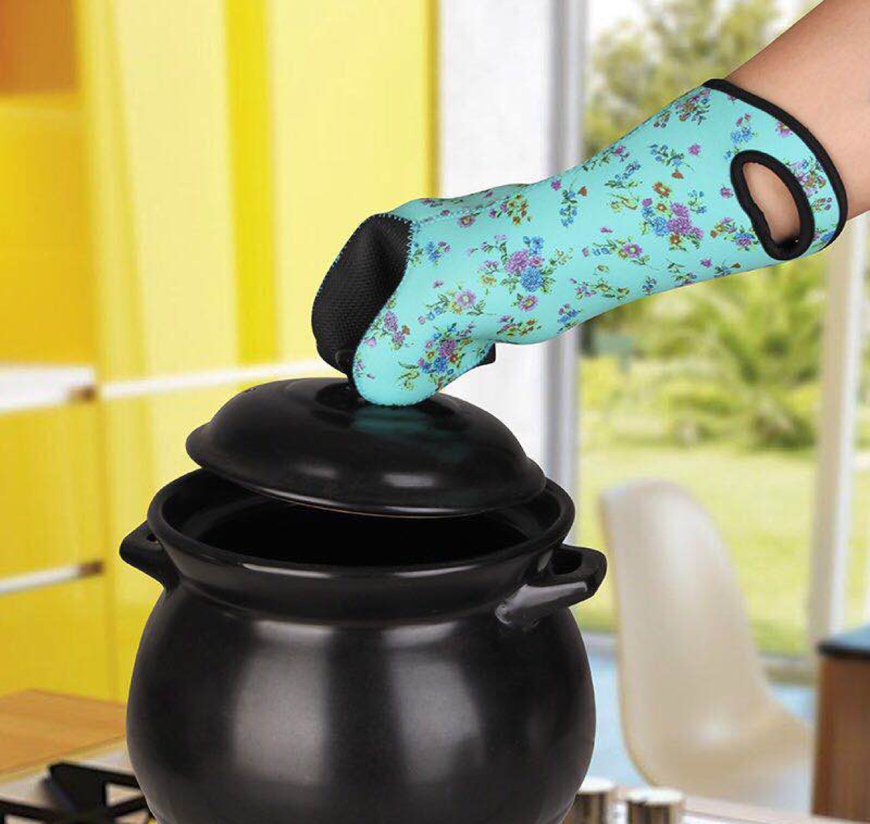 印花鸭嘴加厚隔热手套.涤纶面料加橡胶材质.14cm/32cm详情图8