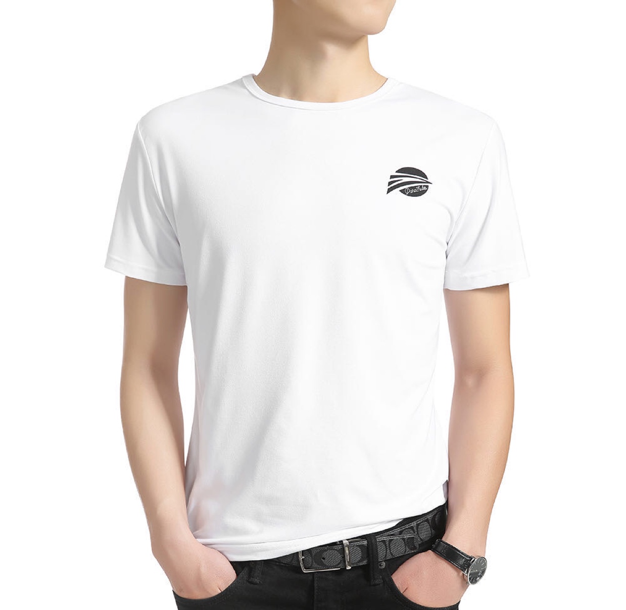 Summer 2020 New Short Sleeve Base T-Shirt Men's Thin Loose Top Specification drawing