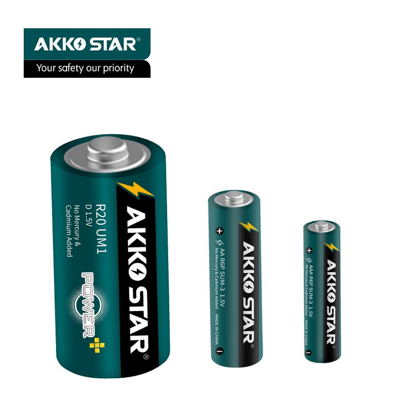 AKKO STAR AA/AAA/D型1.5V 碳性电池 5号/7号R20干电池详情图1