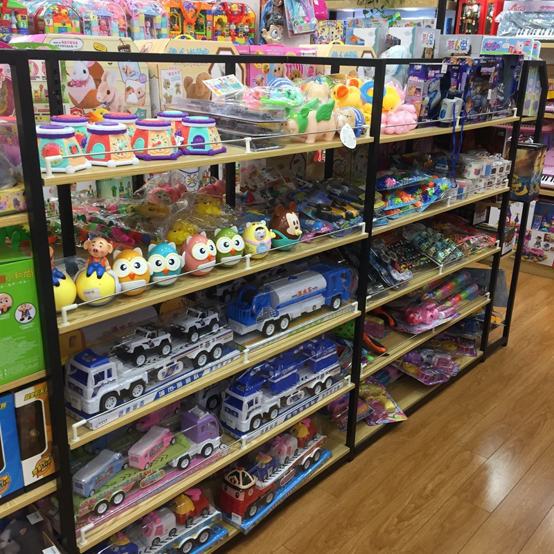 超市货架商场日用品便利店母婴店货架单双面钢木精品展示架木质批发 价格 库存 义乌小商品城