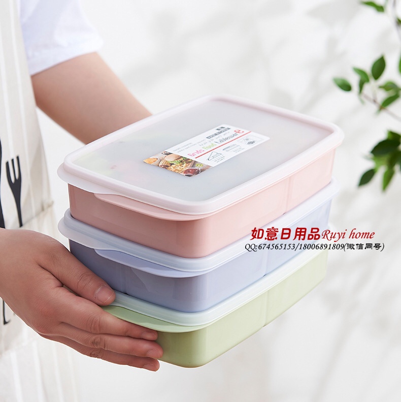 学生饭盒长方形便当盒塑料分隔餐盒微波炉加热饭盒便携式便当盒详情图8