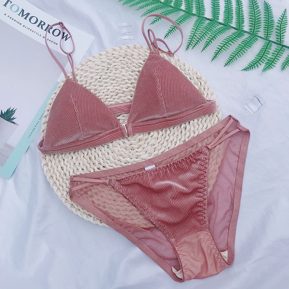 前扣内衣女无磁无钢圈聚拢小胸罩法式美背文胸