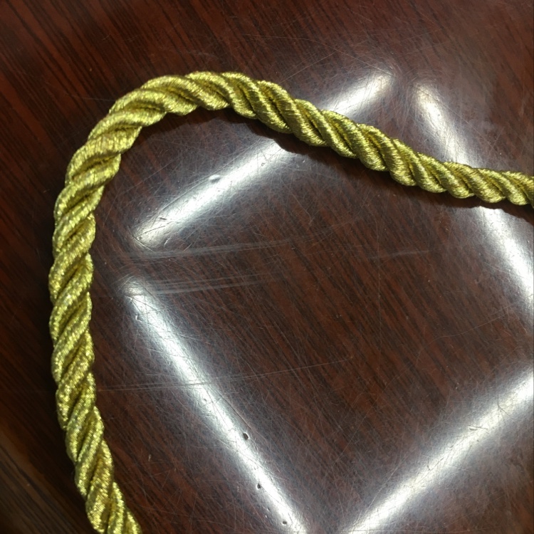 三股金丝绳细节图