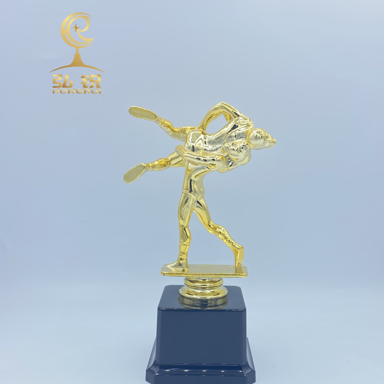 New plastic wrestling trophy kids competition awards can be customized logo thumbnail