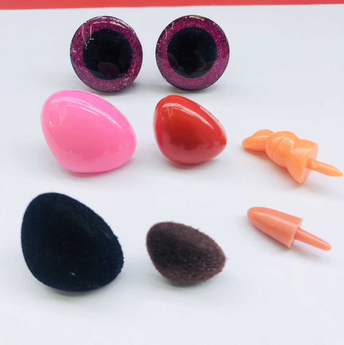 厂家直销娃娃玩具配件毛绒玩具眼镜鼻子圣诞雪人鼻子