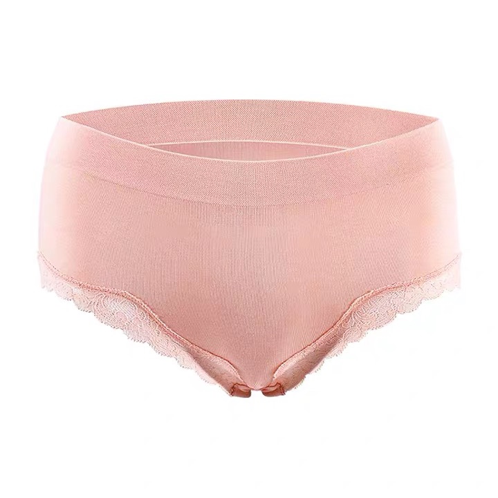 Underwear Women Summer Waist Solid Color Breathable Sexy Hip Lift Girl Lace Edge Briefs Cute Cotton Underpants