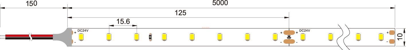 高显指灯带低压24V2216每米180灯2216led flexible strip light详情图2