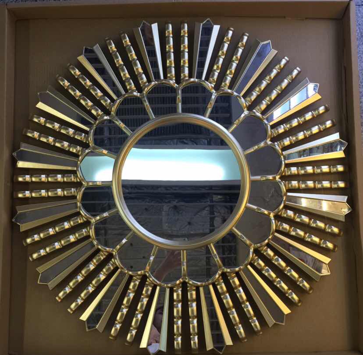 壁挂装饰镜子太阳玄关镜子