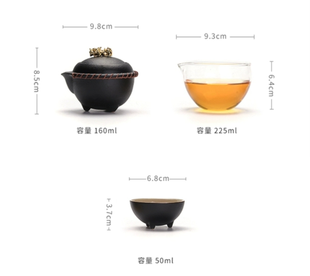 Yiwu Selection pixiu cup of black pottery tea ware travel Application Scenario