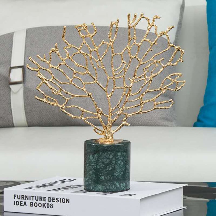 轻奢珊瑚摆件电视柜餐厅工艺品家居家装创意摆件细节图