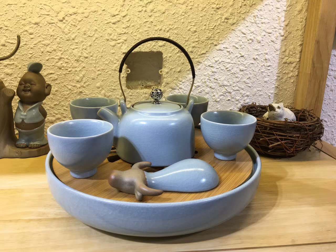 Yiwu Selection Original mine You kiln travel bag tea set set one of the five famous kilns thumbnail