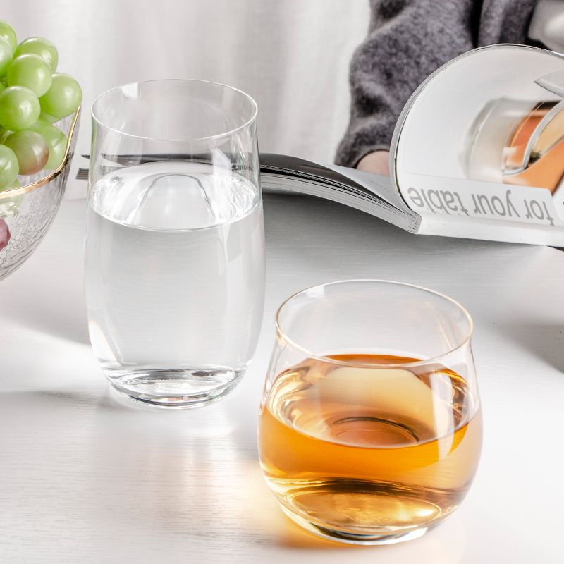 Bohemia Crystalex water juicemilkcrystal 莱克斯捷克无铅水晶玻璃杯水杯290ML白底实物图