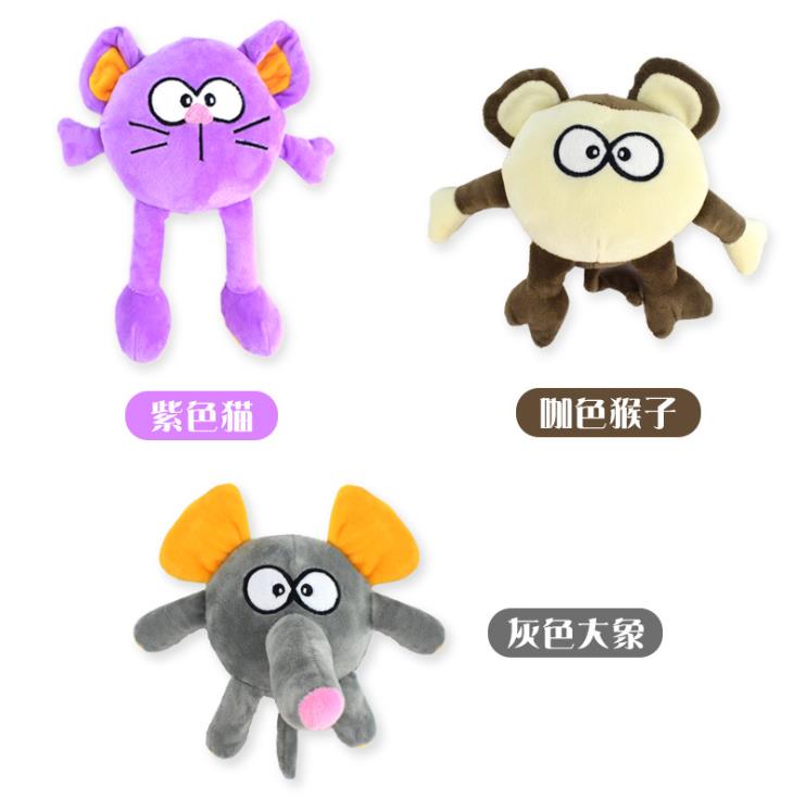 New grinding-resistant sound pet plush toy manufacturers wholesale big face animal dog toys details Picture