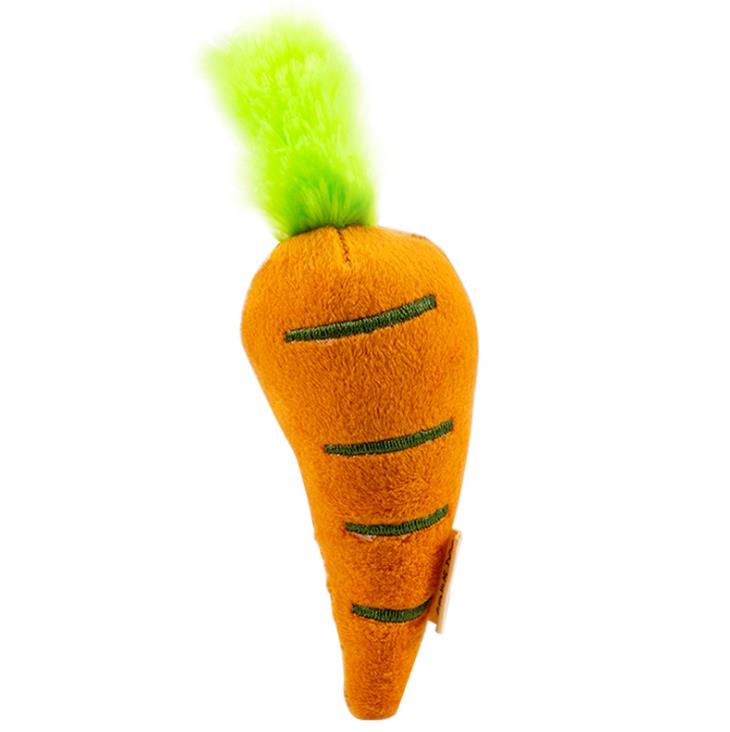 Factory direct sales explosive vegetable series pet toy plush sound color carrot cat toy Item Picture